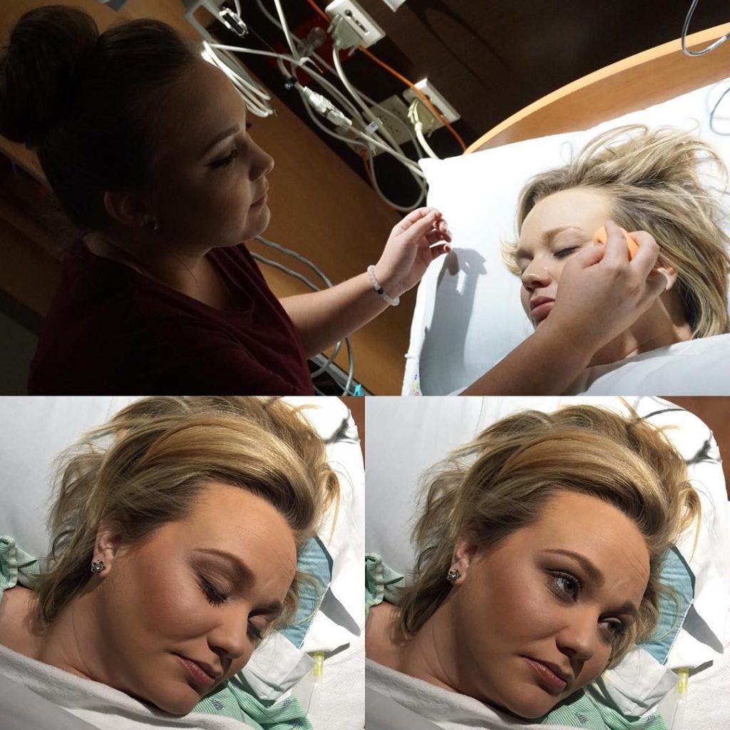 makeup before giving birth