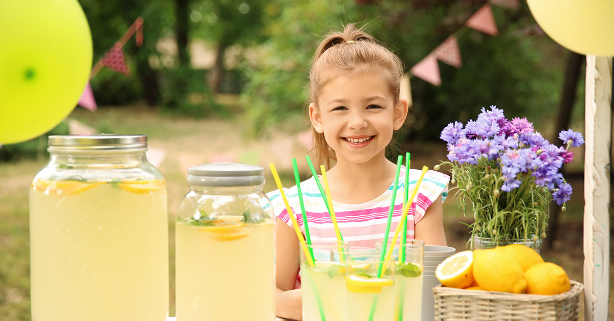 girl selling lemonade