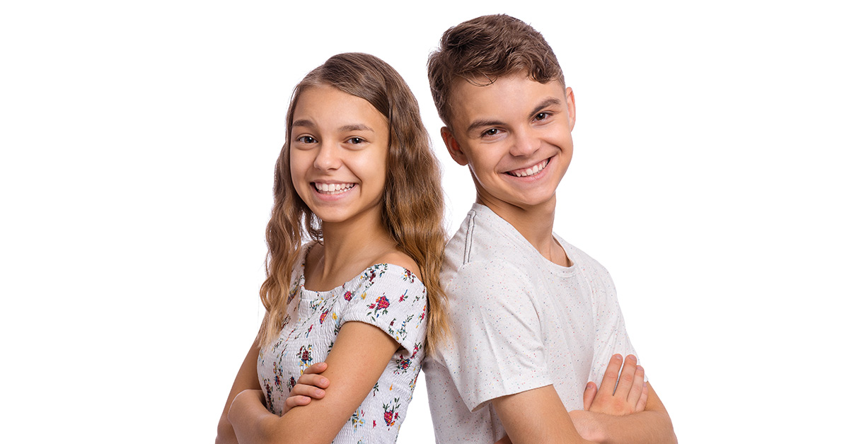young boy and girl
