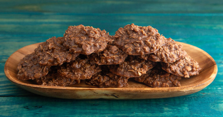 Chocolate Peanut Butter No-Bake Cookies - Featured image