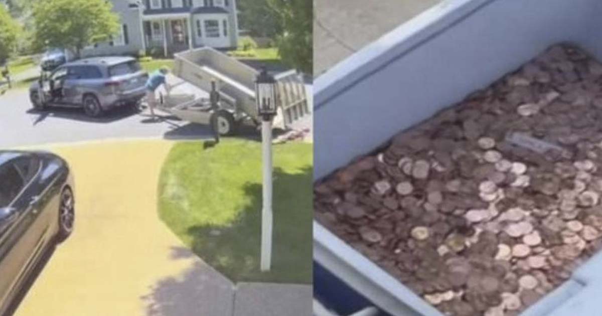 Teen Donates 80,000 Pennies After Dad Dumps Final Child Support Payment On Front Lawn