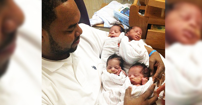father with quadruplets