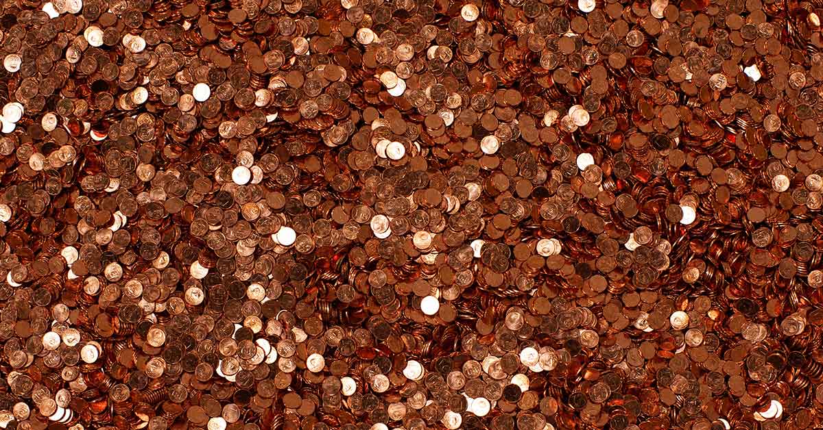 thousands of pennies
