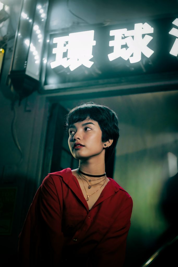 girl, sitting, artistic
