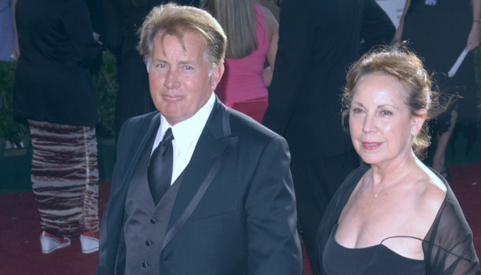 Martin Sheen and his wife at the 56th Annual Primetime Emmy Awards at the Shrine Auditorium, Los Angeles. September 19, 2004. 