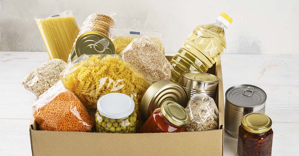 box of non perishable foods