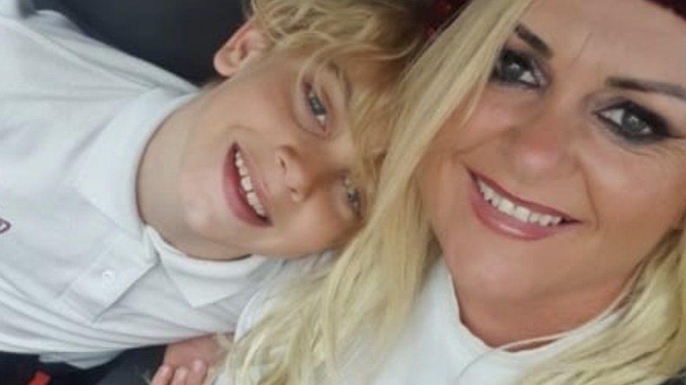 Hollie Dance and her son Archie
