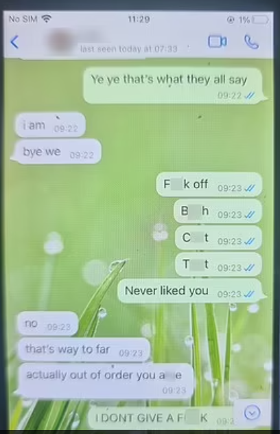 Samm Jane son's text messages