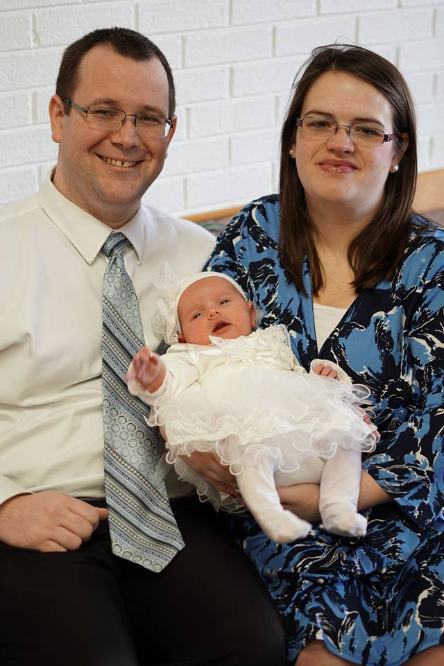 Jim and Karisa Clemens with their two month old, Julieanna