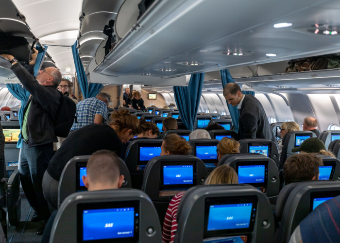 passengers onboard commerical flight 