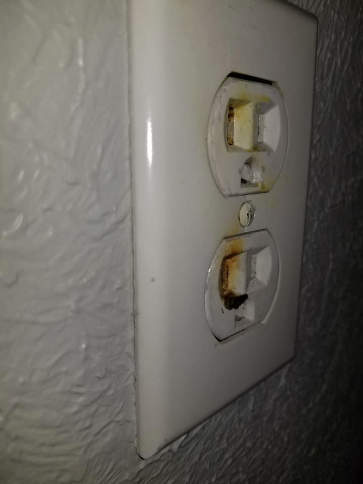 A mother's son's room smelled like fish thanks to melting electrical outlets. 