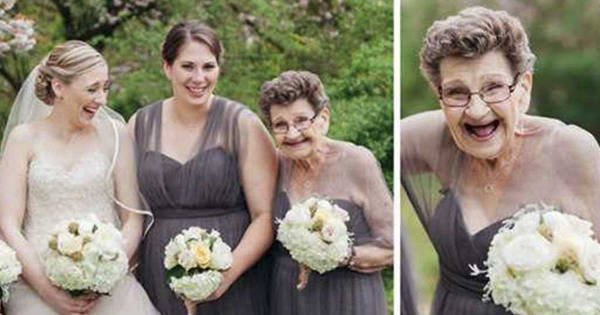 89 Year Old Grandma Was A Bridesmaid At Her Granddaughter S Wedding And