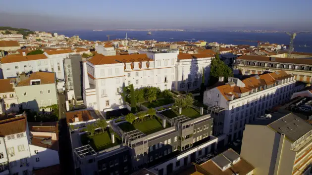 aerial view of apartment in Portugal 