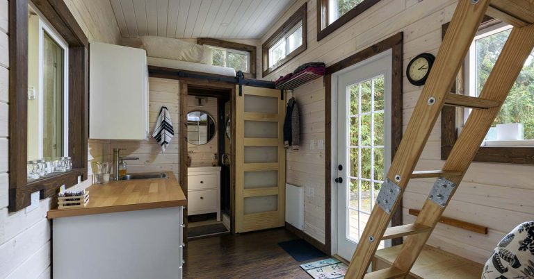 2 sisters move into 2 tiny homes next to each other & design home to reflect their unique styles inside - Featured image