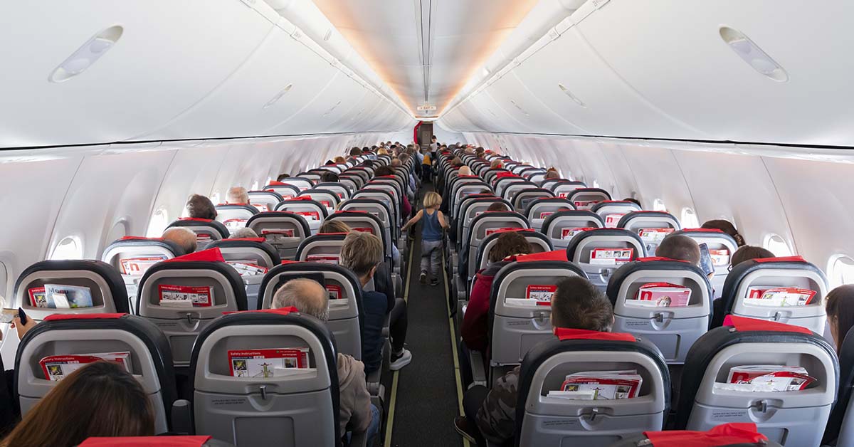 inside a passenger jet