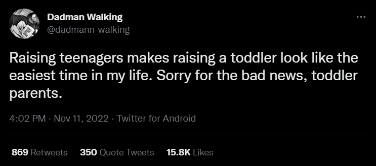Parenting Tweet