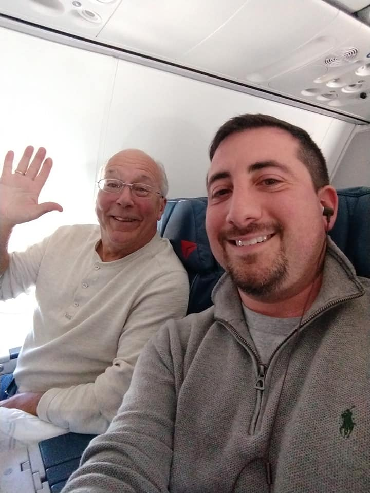 Hal and passenger, Mike Levy