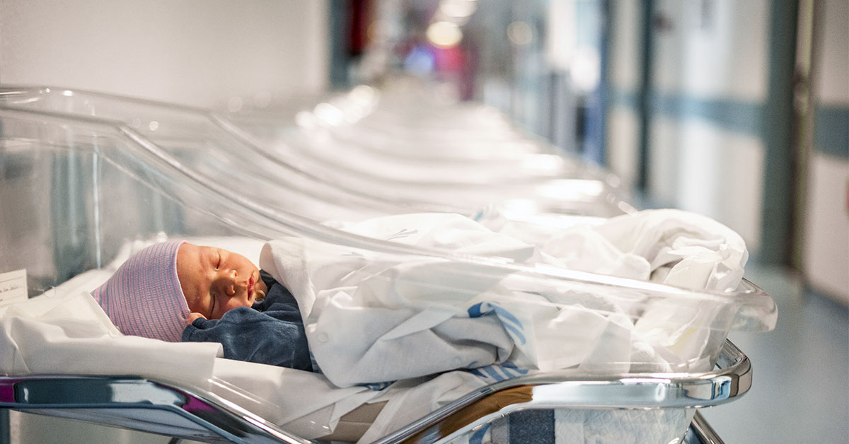 newborn in hospital setting
