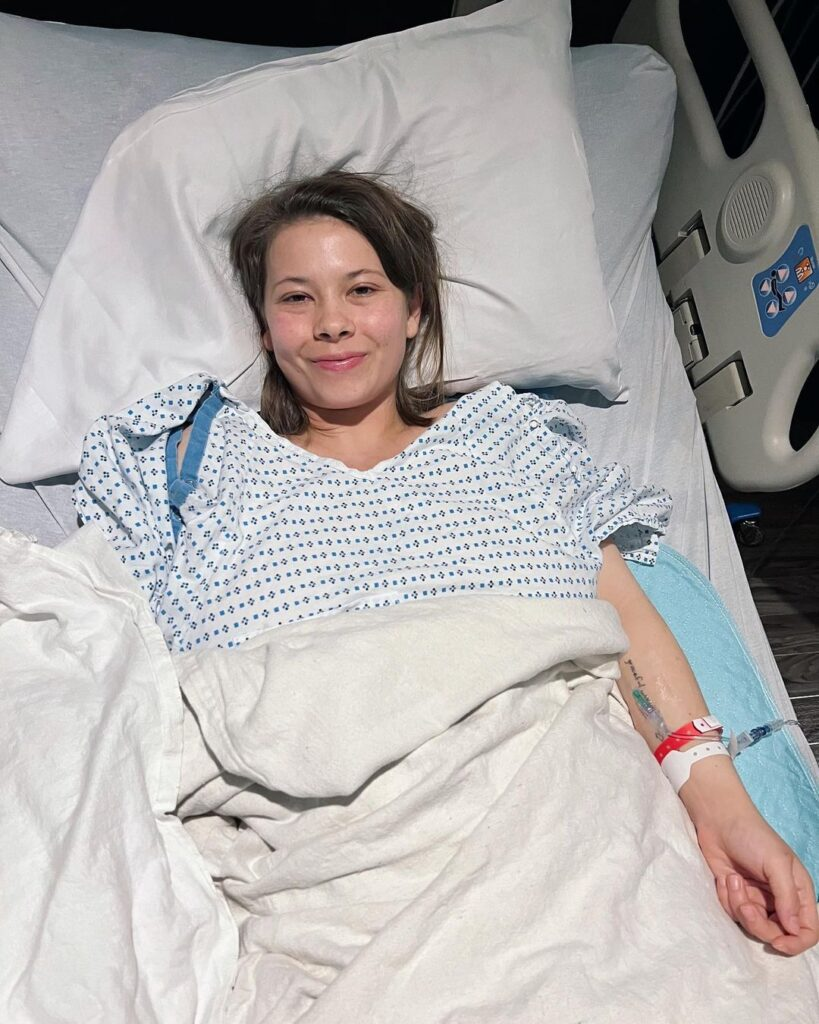 Bindi Irwin in hospital after treatment for her endometriosis