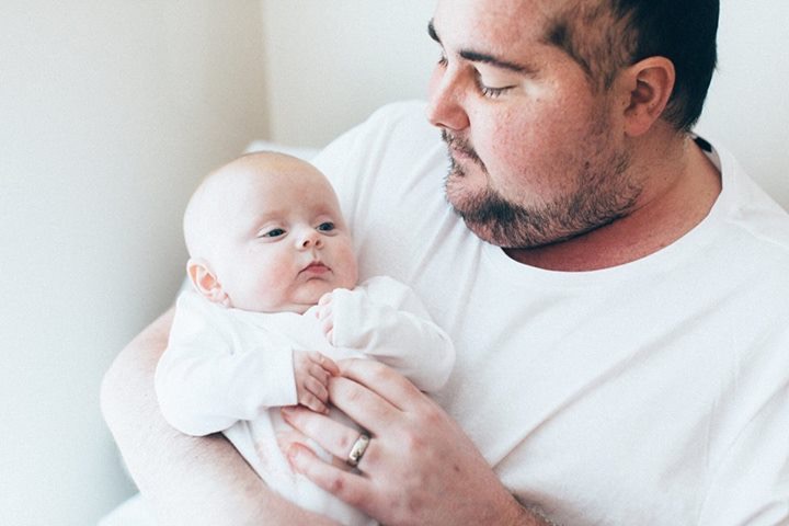 Justin Cotillard with newborn daughter 