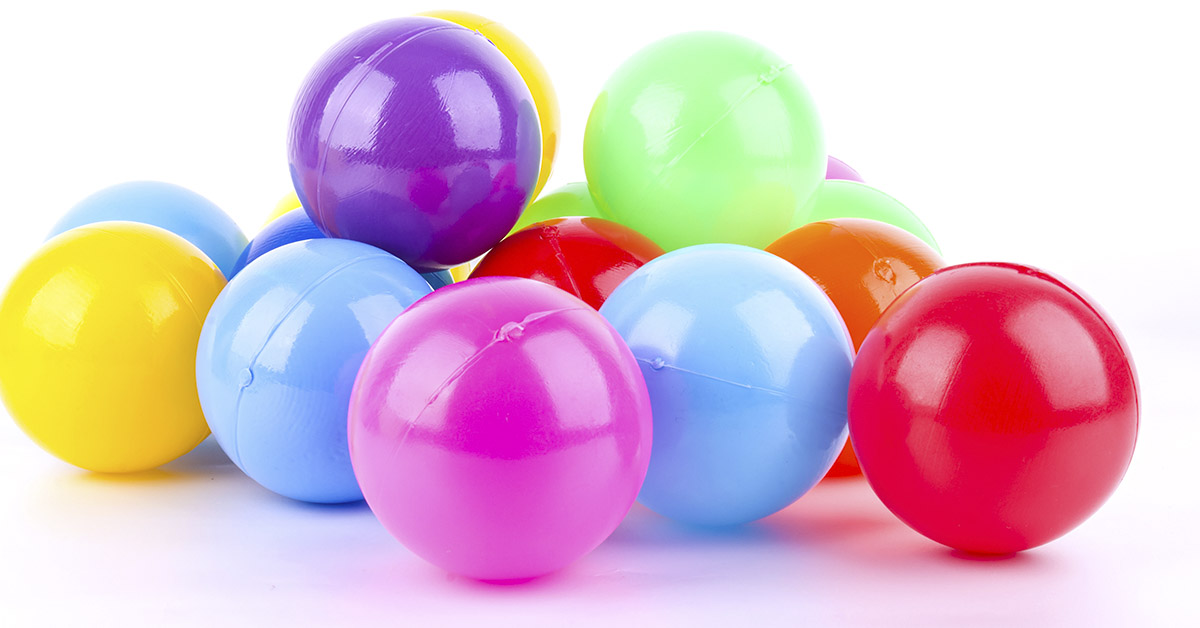 colourful plastic balls