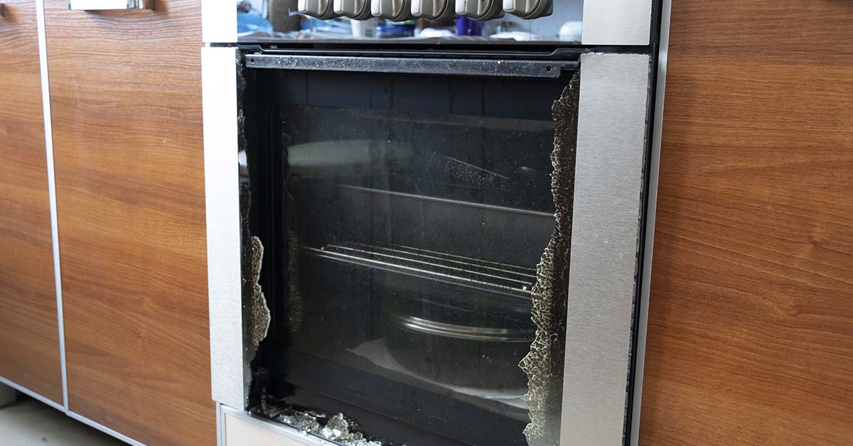 glass oven door shattered