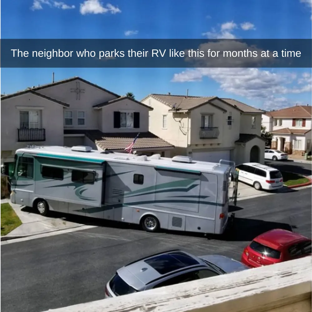 Badly parked RV