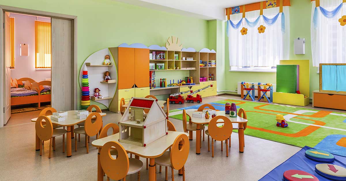 inside a preschool or kindergarten classroom