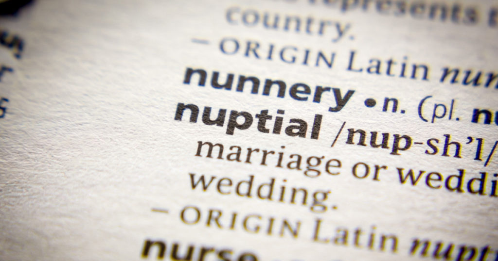 Word or phrase Nuptial in a dictionary.

