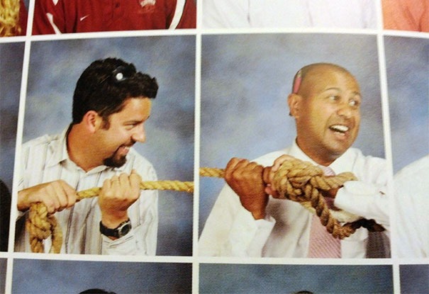Teachers' special pictures in yearbook