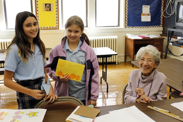 Madeline Scotto with her students