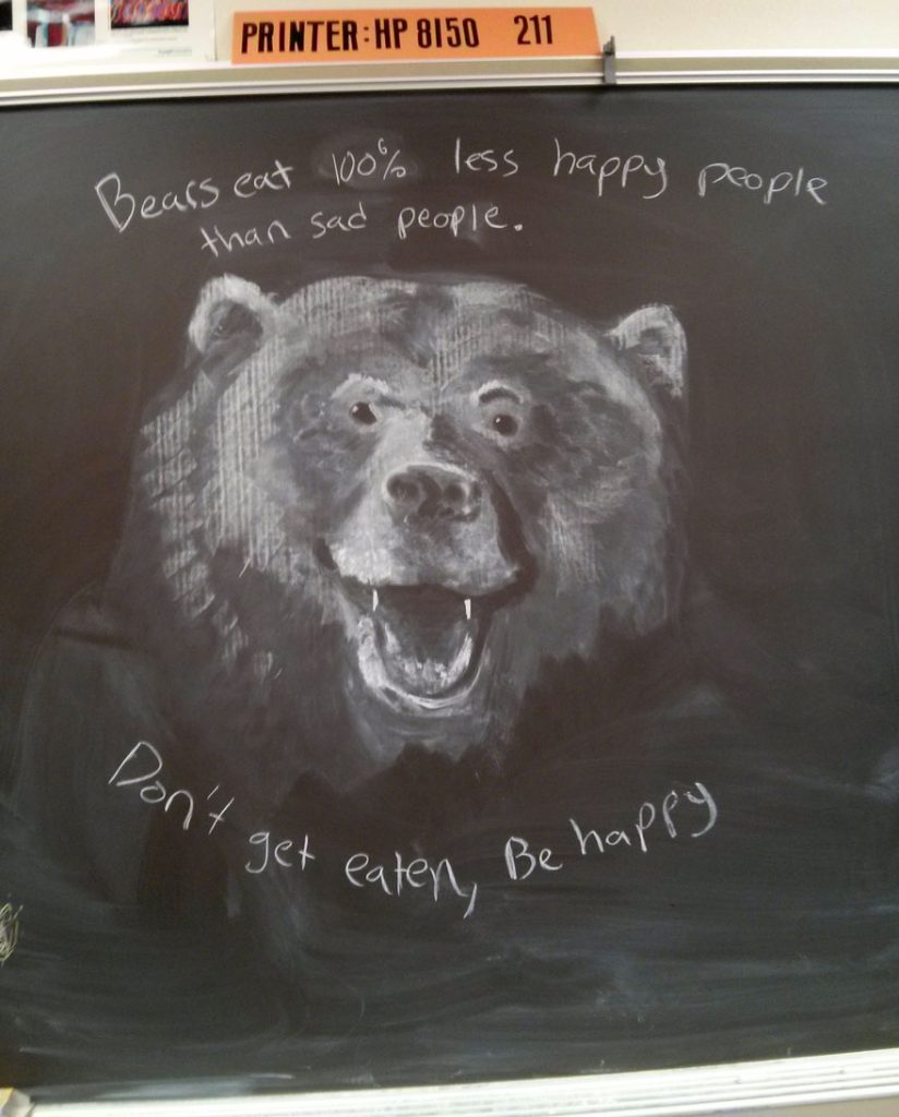 Inspirational chalkboard drawing
