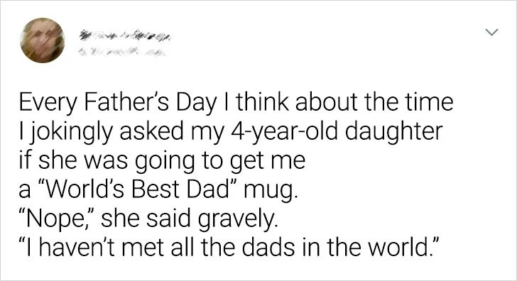 This daughter wants to meet all the dads in the world 