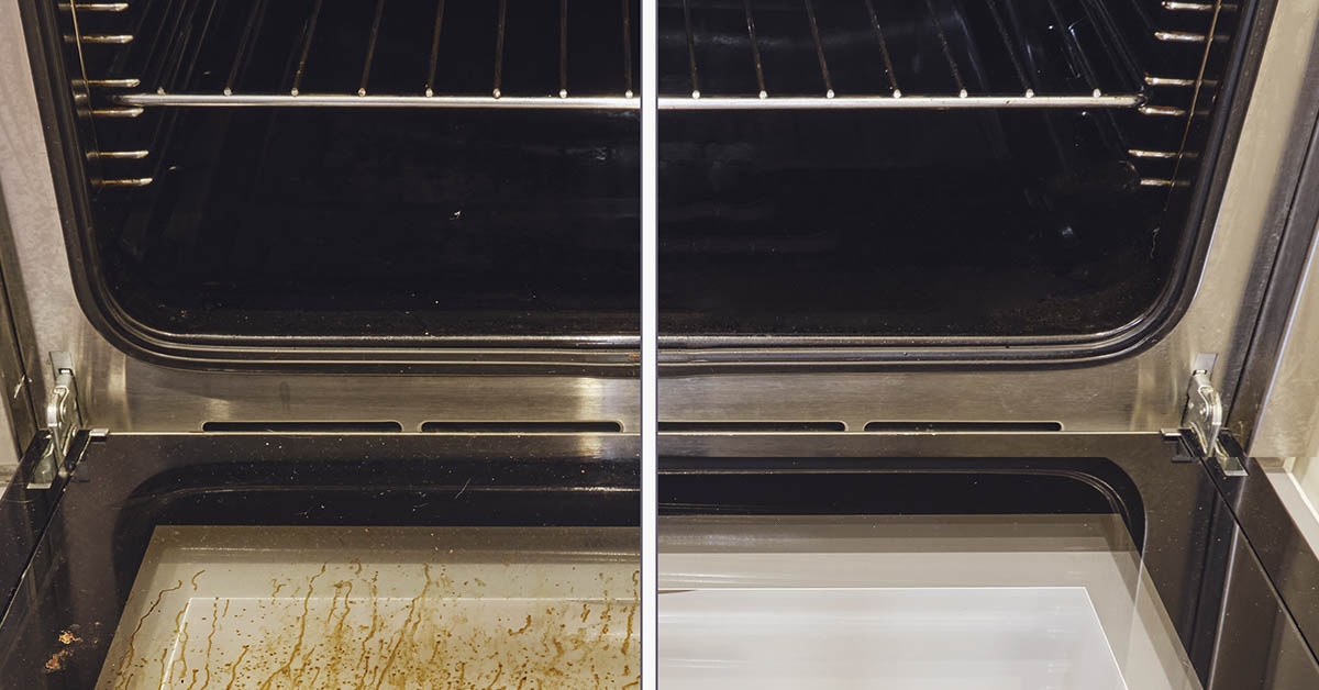 clean oven before and after