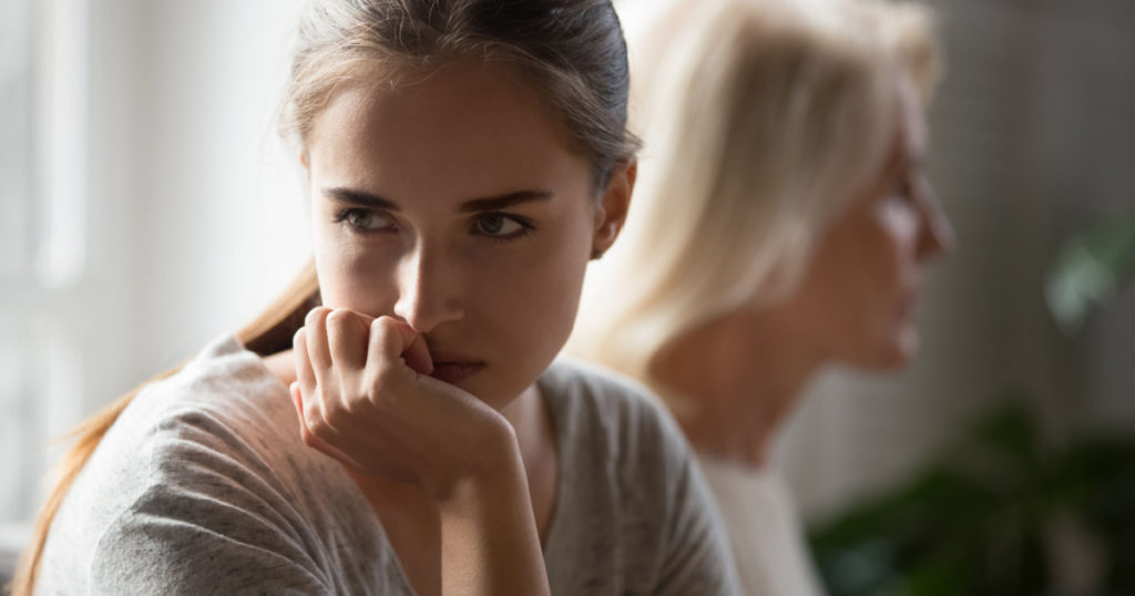 daughter upset by Emotionally Abusive Mother
