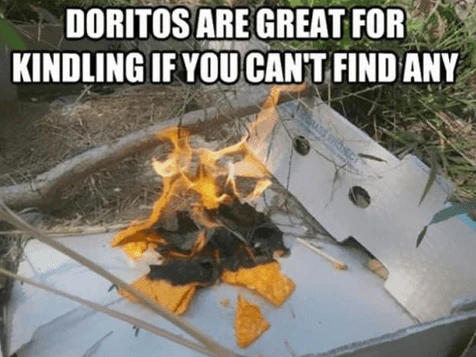 Forgot kindling for your BBQ? No worries! Use tortilla chips with this cool life hack.