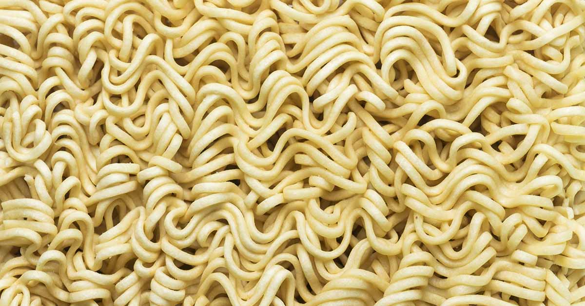 close up instant noodles