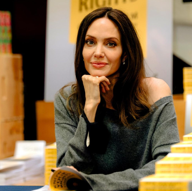 Angelina Jolie at a book signing