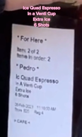 Pedro Pascal's seemingly volatile Starbucks order