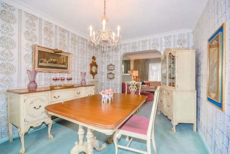 From a beautiful chandelier to stunning ball and claw furniture, one can imagine dining with perfectly polished silverware after a day of work.