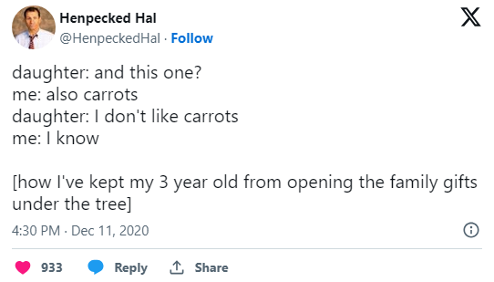 Also carrots tweet