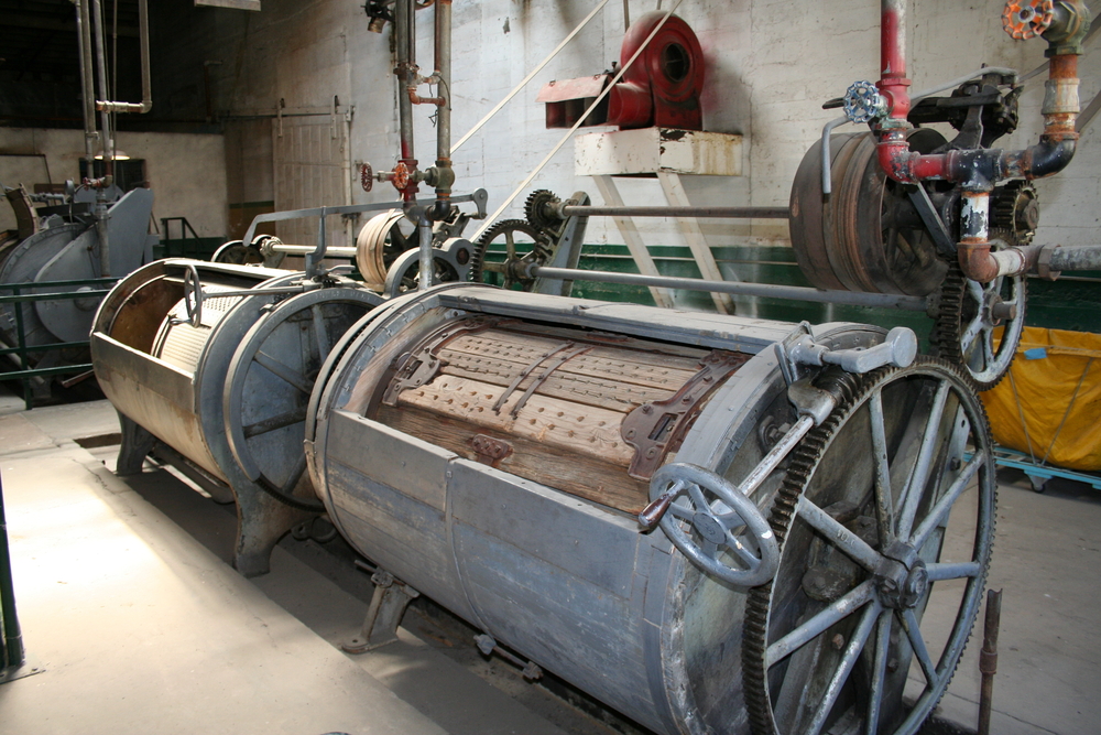 Horizontal shot of laundry at historic old Idaho penitentiary in Boise