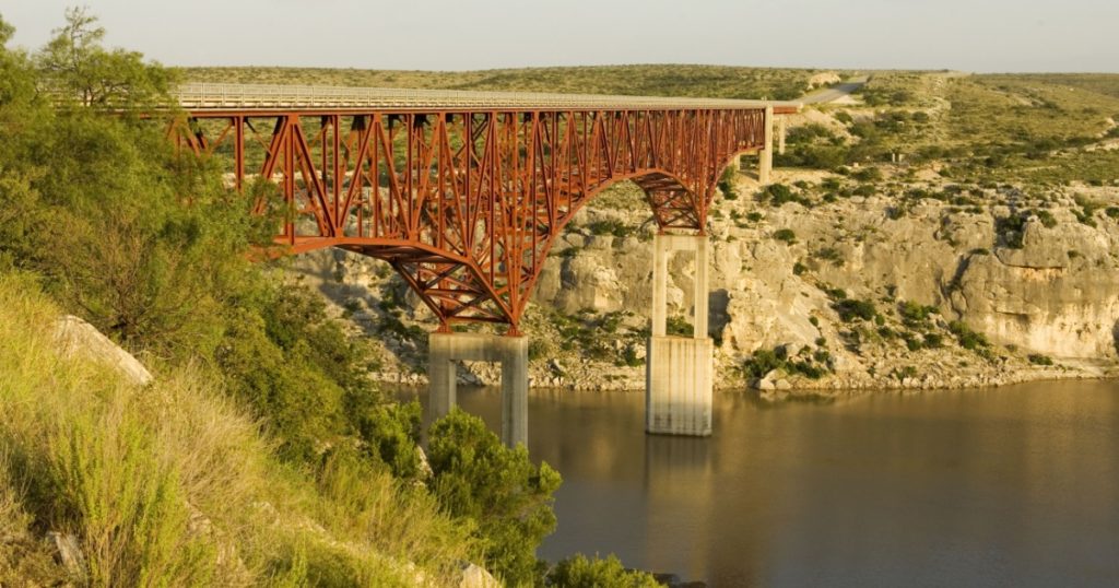 The high bridge over the Pecos River on highway 90 near Del Rio