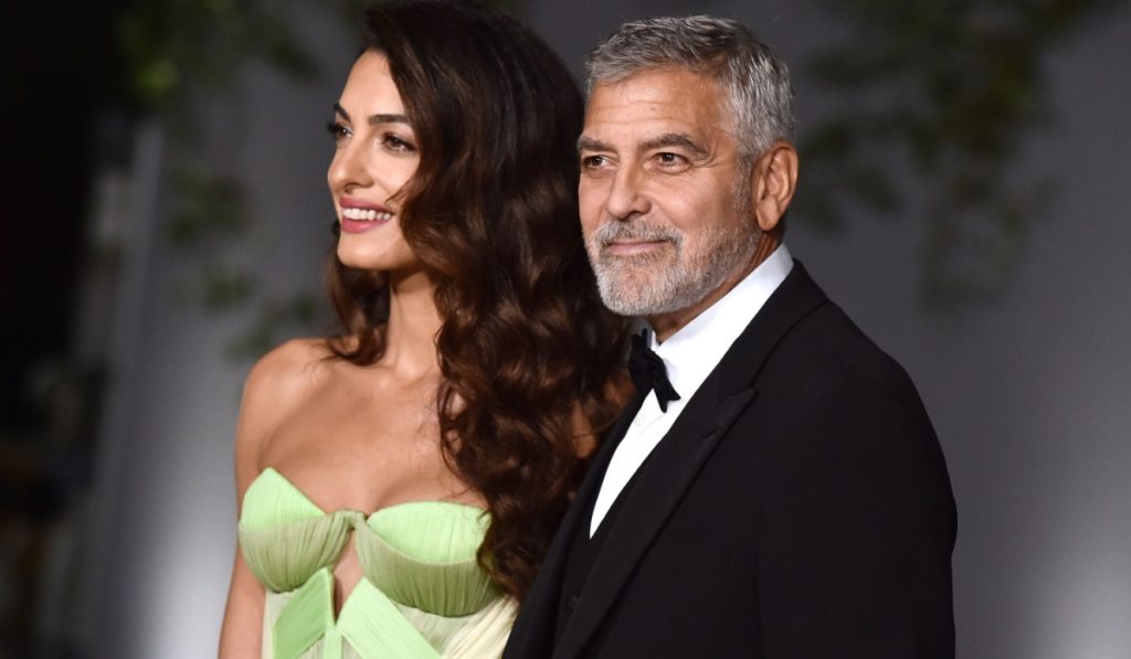 Amal Clooney and George Clooney arrives for 2nd Annual Academy Museum Gala on October 15, 2022 in Los Angeles, CA