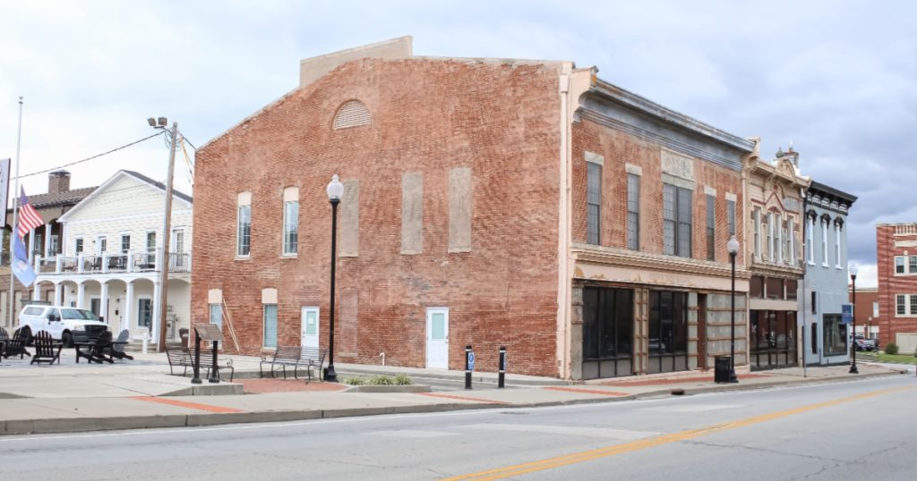 Elizabethtown, Kentucky United States - October 15 2023: the historic buildings in the townscape of Elizabethtown