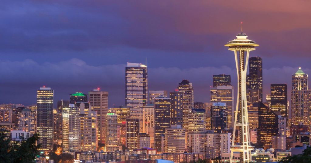 View of the Seattle city from Kerry Park, Washington