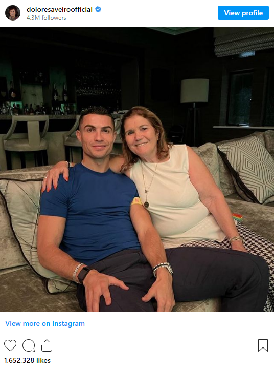 ronaldo and mother instagram