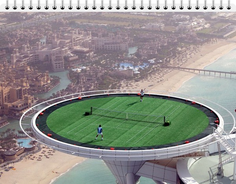 In Dubai, where architectural marvels and human ingenuity know no bounds, behold the sky-high tennis court!