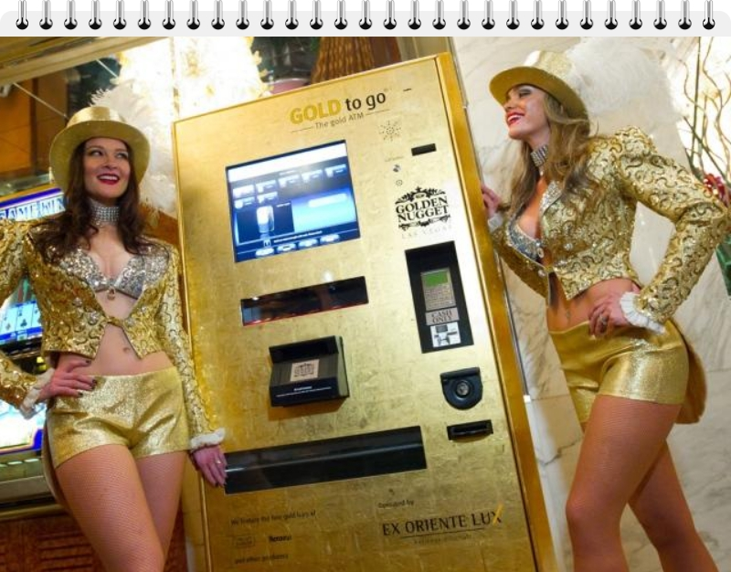 in Dubai, there's an ATM that dispenses more than just cash—it's a gold bar vending machine!