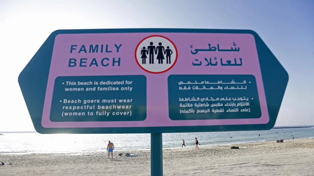 Family zones are present in malls, restaurants, and on the beach